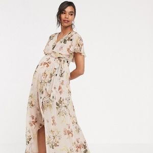 HP ✨💫 ASOS Maternity cape maxi dress w/ floral